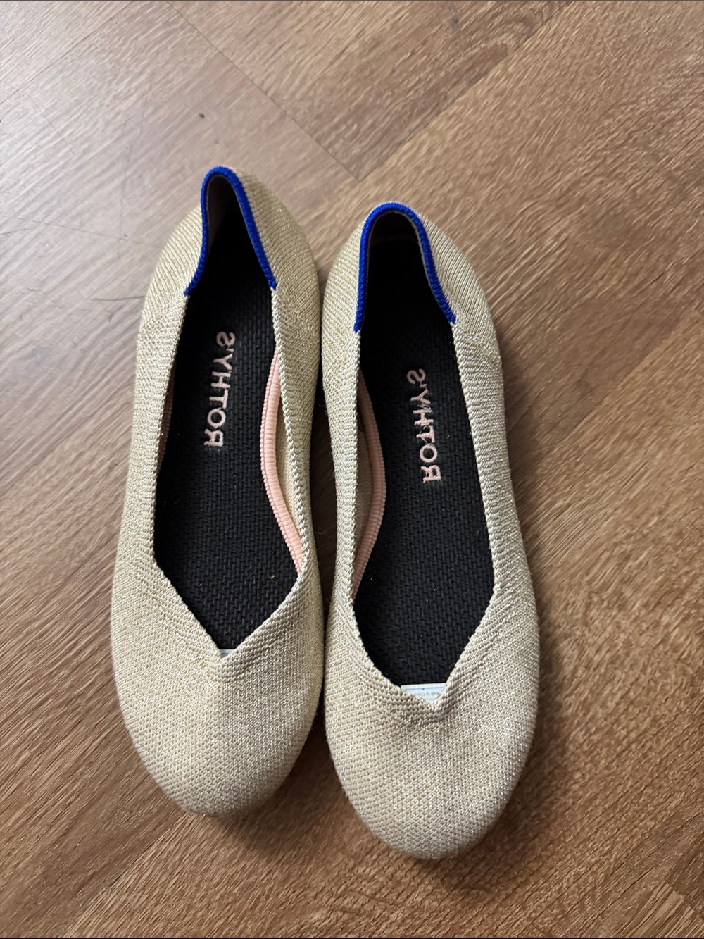 Rothys Grey Birdseye Classic Ballet Round Toe Shoe Flat Knit Womens Size 7